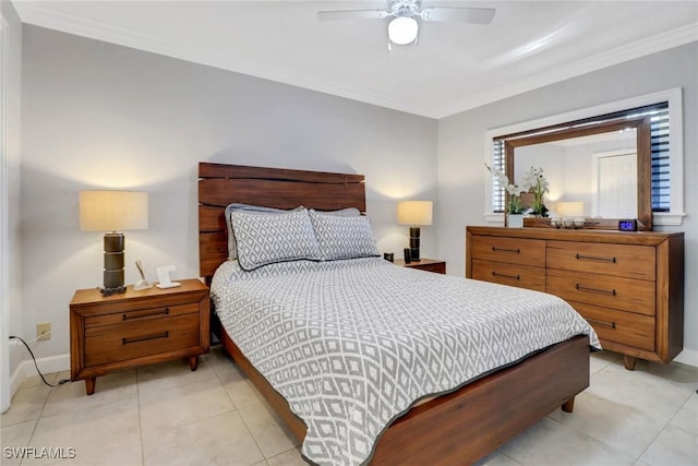 2420 6th Ave SE, Naples, FL 34117 - bedroom with tile patterned floors, baseboards, and crown molding