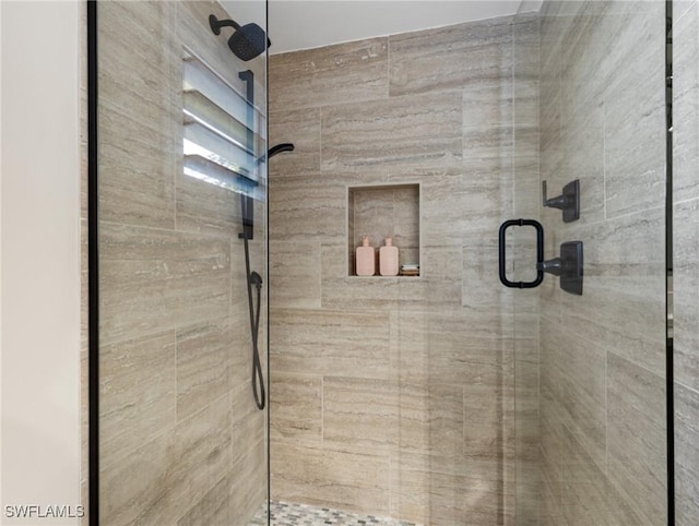 full bathroom with a stall shower
