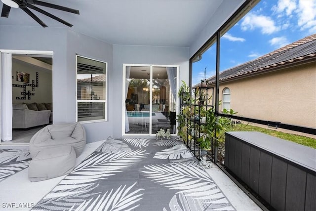 view of sunroom