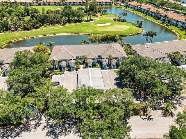 9241 Spring Run Blvd Unit 2202, Estero, FL 34135 - aerial view with a water view and view of golf course
