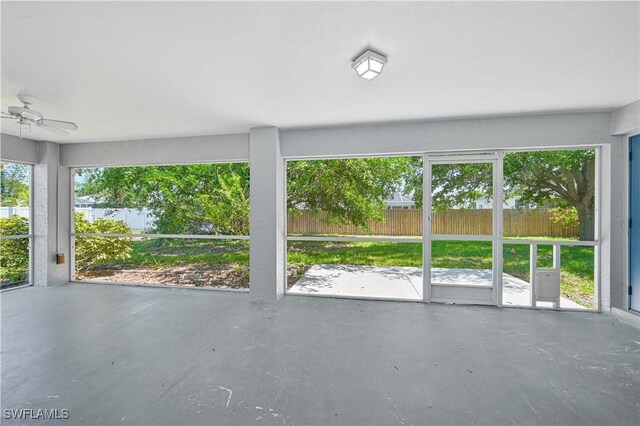 3831 Pelican Blvd, Cape Coral, FL 33914 - unfurnished sunroom with ceiling fan