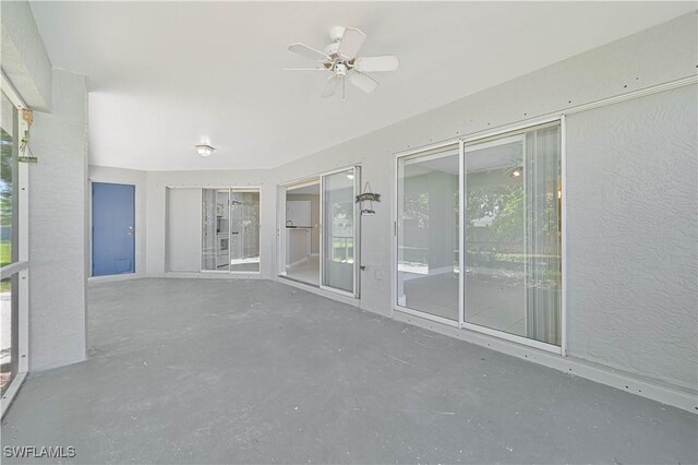 3831 Pelican Blvd, Cape Coral, FL 33914 - unfurnished sunroom with a ceiling fan
