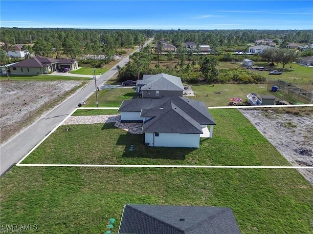 drone / aerial view featuring a residential view