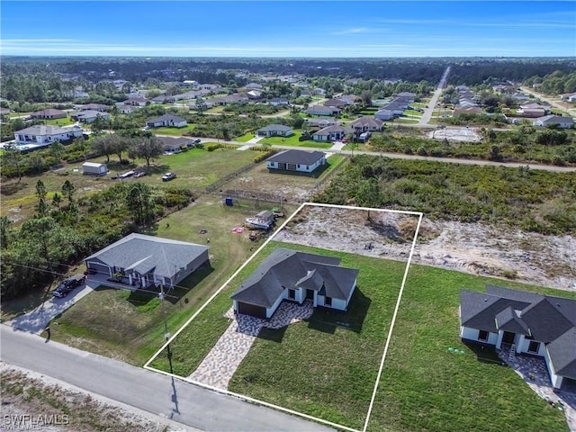 drone / aerial view featuring a residential view