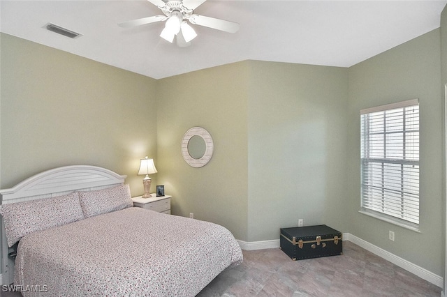 5600 Chelsey Ln Unit 201, Fort Myers, FL 33912 - bedroom with visible vents, baseboards, and a ceiling fan