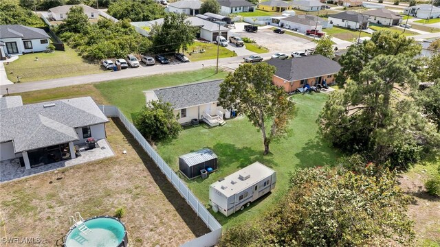 aerial view of residential area