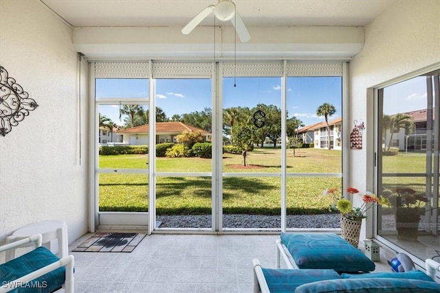 721 Mardel Dr Unit 602, Naples, FL 34104 - sunroom / solarium featuring a ceiling fan