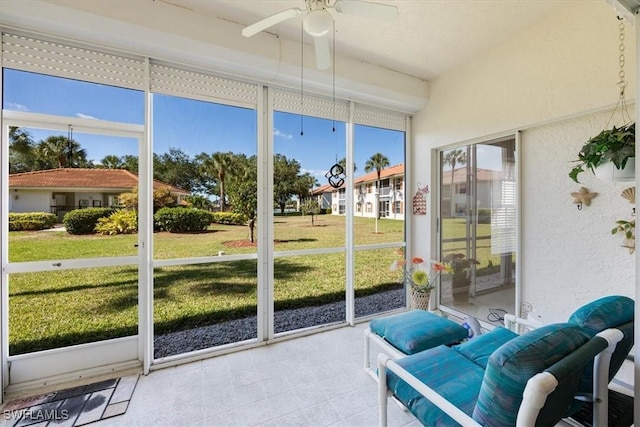 721 Mardel Dr Unit 602, Naples, FL 34104 - sunroom / solarium featuring ceiling fan