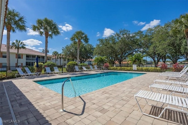 721 Mardel Dr Unit 602, Naples, FL 34104 - pool featuring a patio and fence
