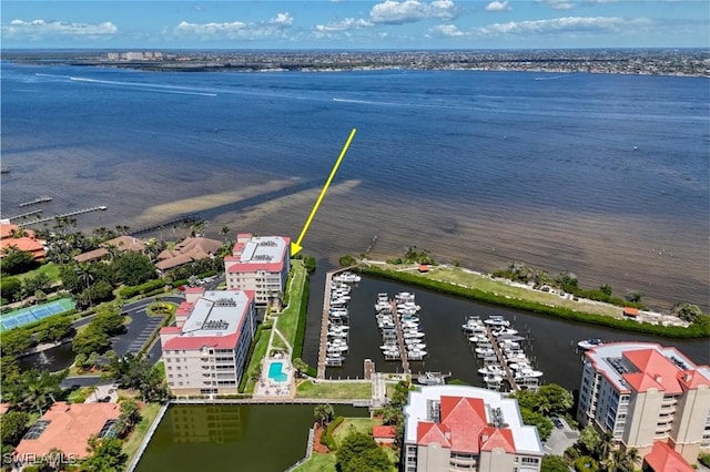 15220 Portside Dr Unit 301, Fort Myers, FL 33908 - aerial view featuring a water view