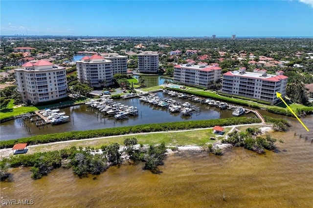 15220 Portside Dr Unit 301, Fort Myers, FL 33908 - bird's eye view featuring a water view
