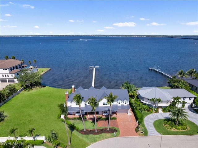 8451 Casa Del Rio Ln, Fort Myers, FL 33919 - birds eye view of property featuring a water view