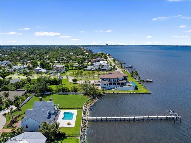 8451 Casa Del Rio Ln, Fort Myers, FL 33919 - birds eye view of property with a water view and a residential view