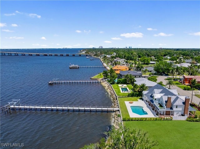 8451 Casa Del Rio Ln, Fort Myers, FL 33919 - drone / aerial view featuring a water view