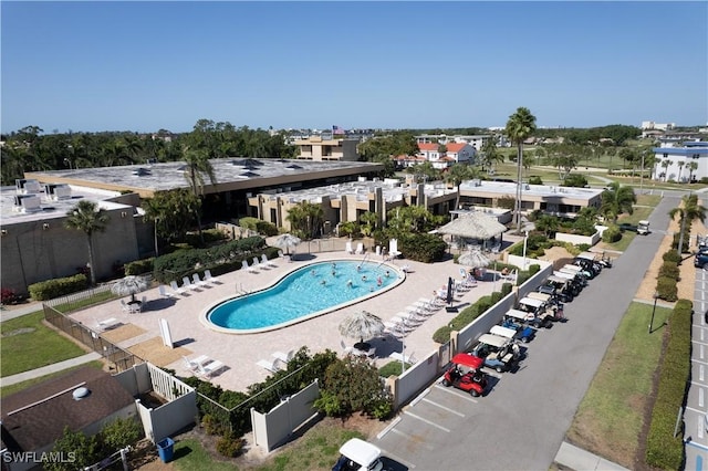 6102 Augusta Dr Unit 315, Fort Myers, FL 33907 - community pool featuring a patio area