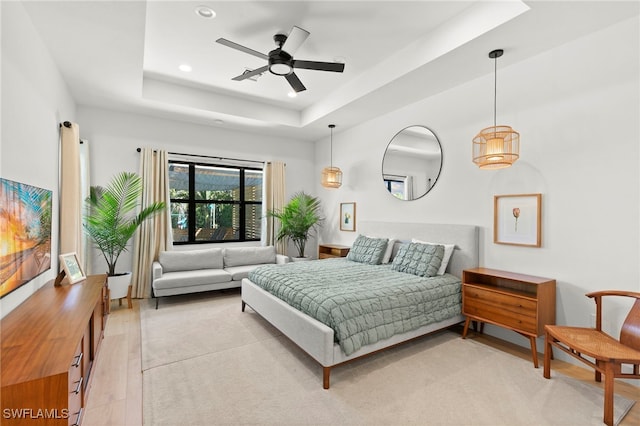 4045 Nova Ln, Naples, FL 34119 - bedroom with a raised ceiling and recessed lighting