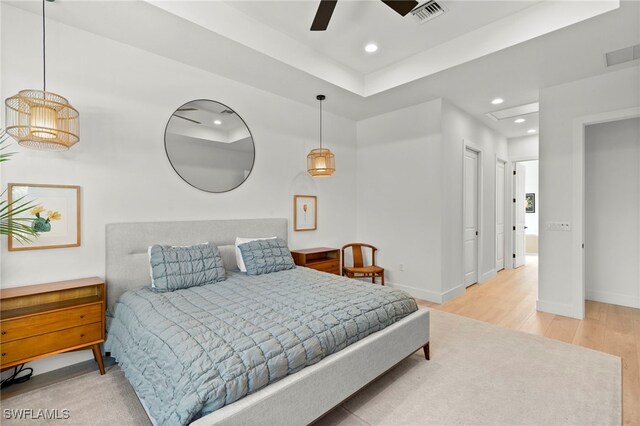 4045 Nova Ln, Naples, FL 34119 - bedroom featuring visible vents, baseboards, recessed lighting, and wood finished floors