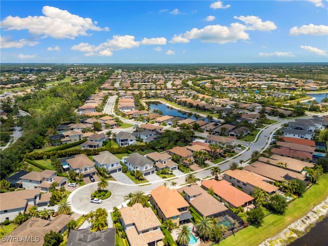 4045 Nova Ln, Naples, FL 34119 - birds eye view of property with a water view and a residential view