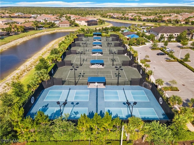 4045 Nova Ln, Naples, FL 34119 - bird's eye view with a residential view and a water view