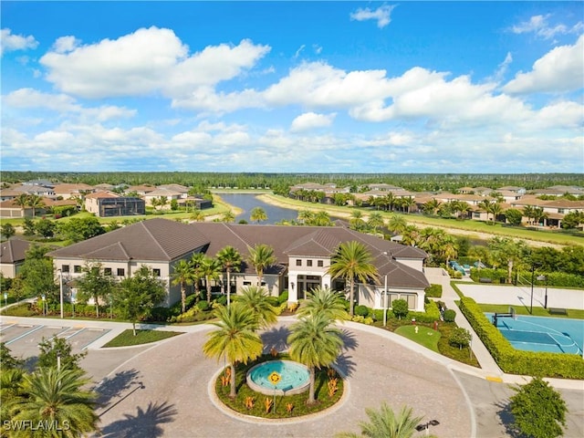 4045 Nova Ln, Naples, FL 34119 - aerial view with a water view and a residential view