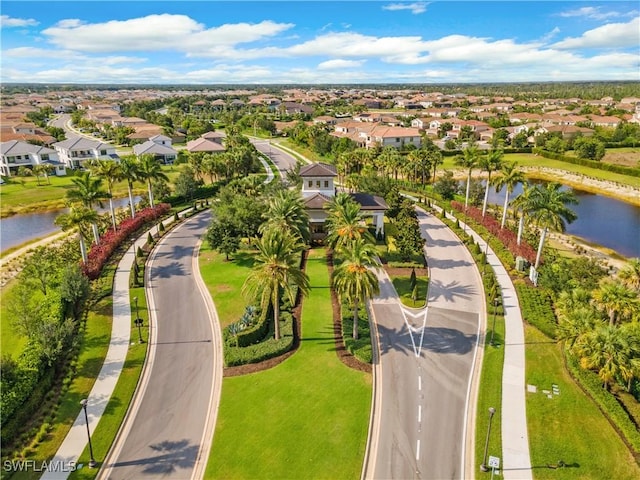 4045 Nova Ln, Naples, FL 34119 - bird's eye view with a residential view and a water view