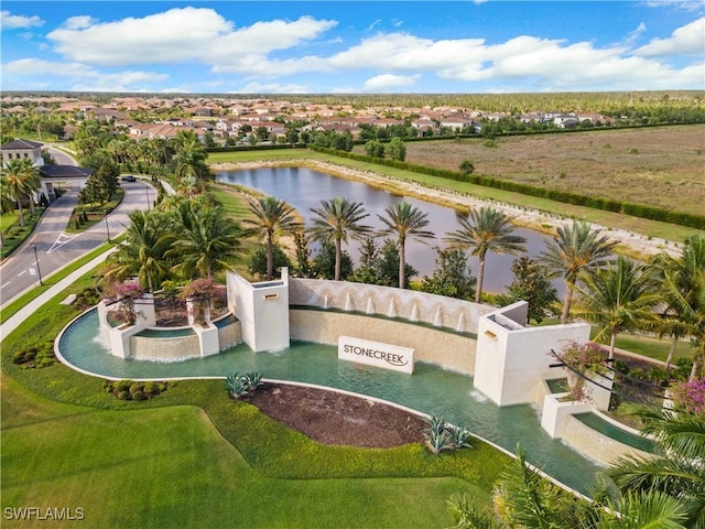 4045 Nova Ln, Naples, FL 34119 - drone / aerial view featuring a water view