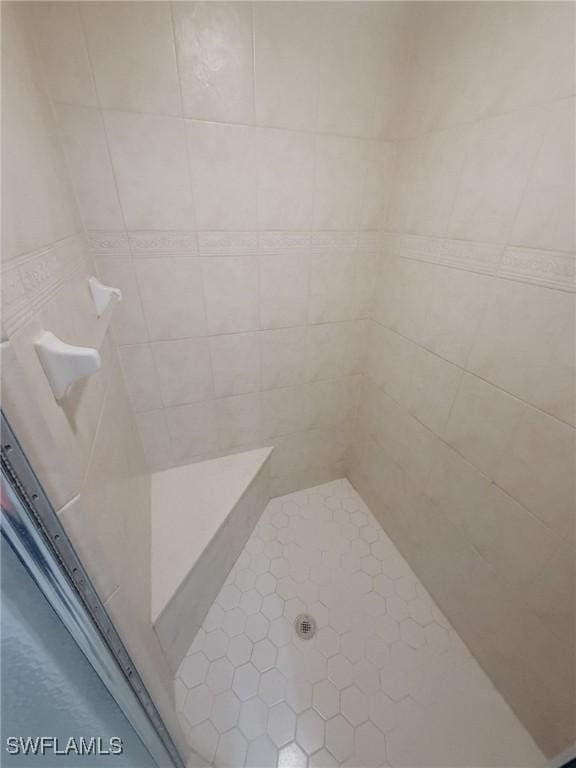 full bath featuring a tile shower