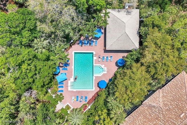 birds eye view of property
