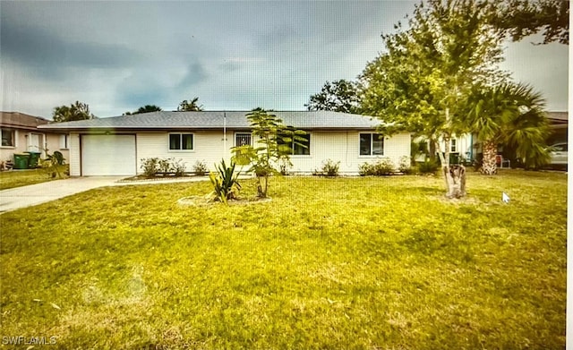 21070 Delake Ave, Port Charlotte, FL 33954 - ranch-style home with a garage, a front lawn, and driveway
