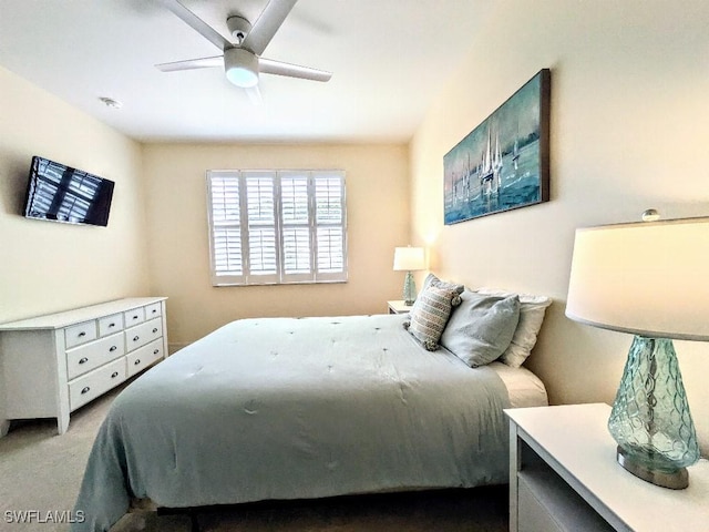 bedroom with a ceiling fan