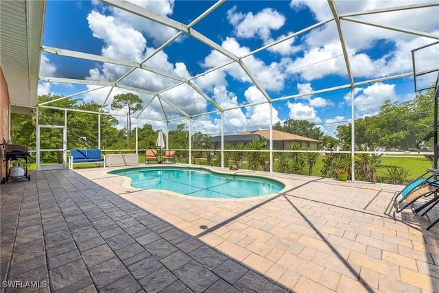 18510 Ellen Ave, Port Charlotte, FL 33948 - outdoor pool with a patio and a lanai