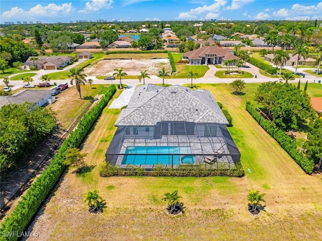 9974 Winterview Dr, Naples, FL 34109 - aerial view of residential area featuring a pool