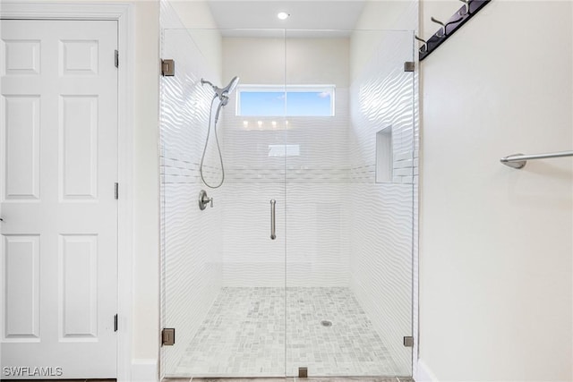 4909 Berryman St, Lehigh Acres, FL 33971 - full bath with recessed lighting and a shower stall