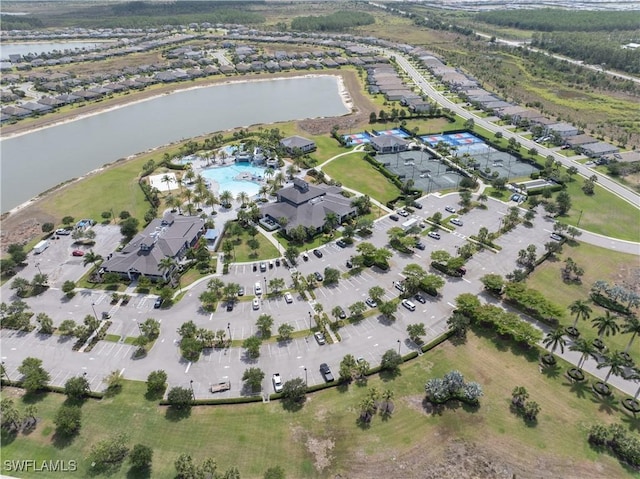 19874 Beverly Park Rd, Estero, FL 33928 - birds eye view of property with a water view