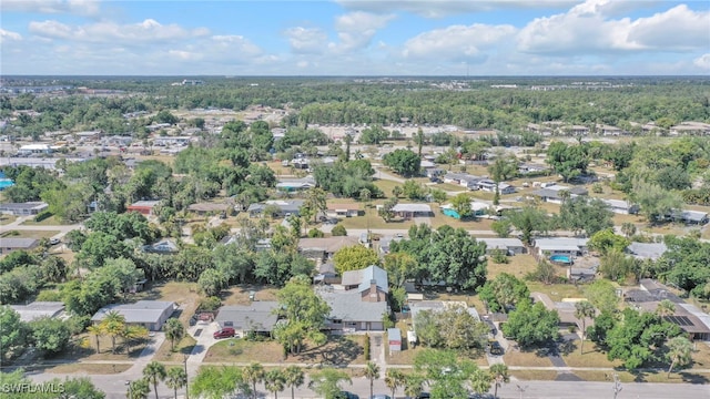 aerial view with a residential view