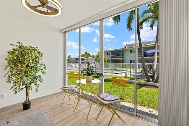 view of sunroom