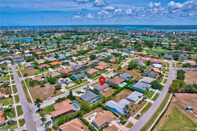 1357 Merrimac Ave, Marco Island, FL 34145 - drone / aerial view with a water view and a residential view