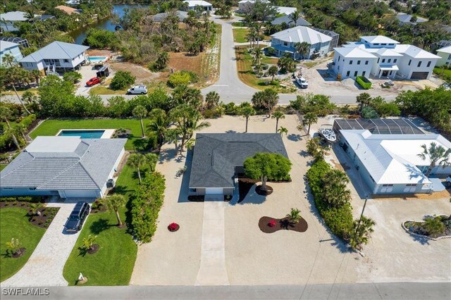 446 Lake Murex Cir, Sanibel, FL 33957 - birds eye view of property with a residential view
