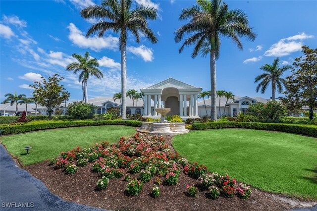 317 Harvard Ln, Naples, FL 34104 - view of front of home with a front yard