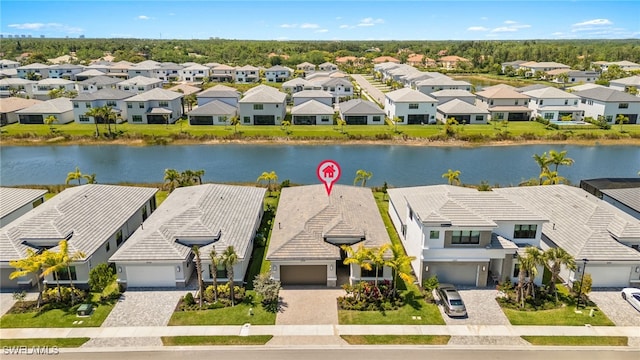 20321 Fair Oak Ln, Estero, FL 33928 - bird's eye view featuring a residential view and a water view