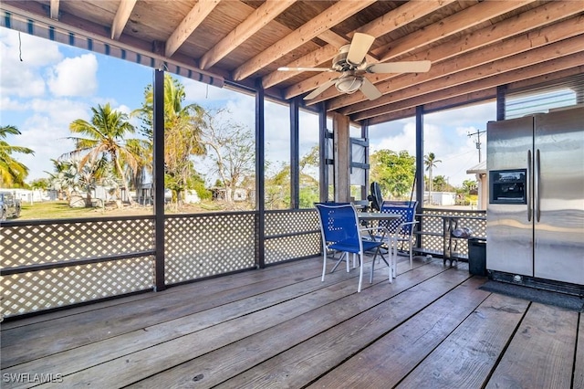 264 Mamie St, Chokoloskee, FL 34138 - sunroom / solarium with a ceiling fan