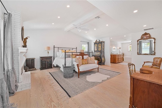 8241 Main St, Bokeelia, FL 33922 - bedroom featuring light wood-style flooring and recessed lighting