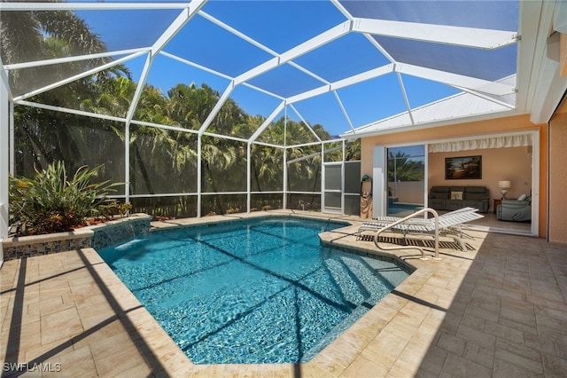 5302 SW 27th Pl, Cape Coral, FL 33914 - outdoor pool with a patio area and a lanai
