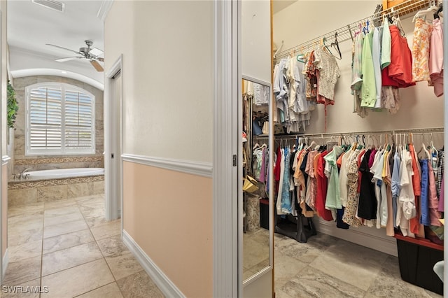 5302 SW 27th Pl, Cape Coral, FL 33914 - spacious closet with ceiling fan