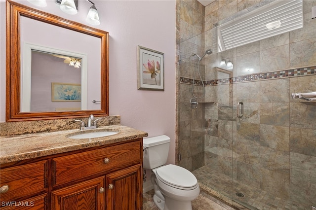 5302 SW 27th Pl, Cape Coral, FL 33914 - full bath featuring toilet, a shower stall, and vanity