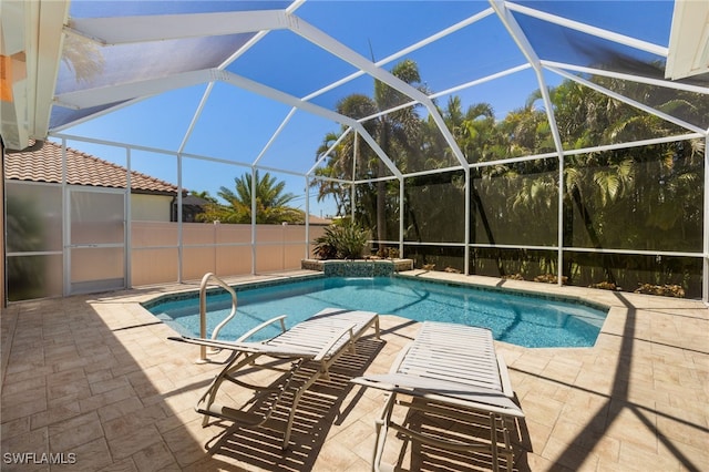 5302 SW 27th Pl, Cape Coral, FL 33914 - view of swimming pool with a patio area and a lanai