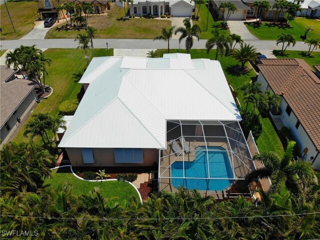 5302 SW 27th Pl, Cape Coral, FL 33914 - aerial perspective of suburban area featuring a pool