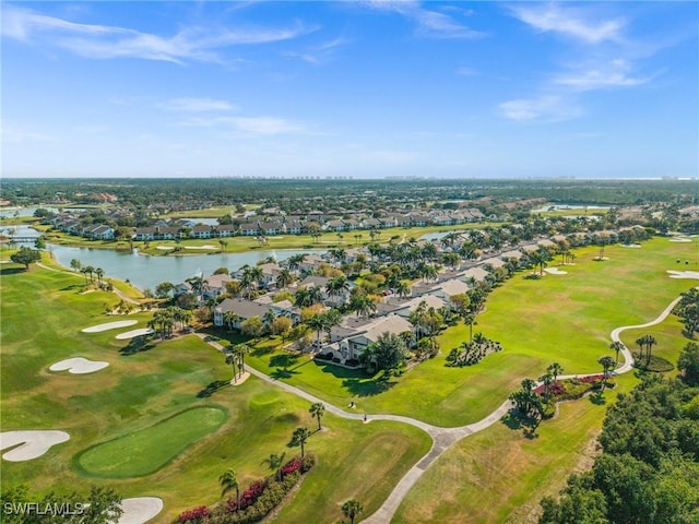6095 Pinnacle Ln Unit 1304, Naples, FL 34110 - aerial view with a residential view, golf course view, and a water view