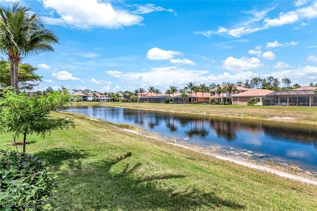property view of water with a residential view