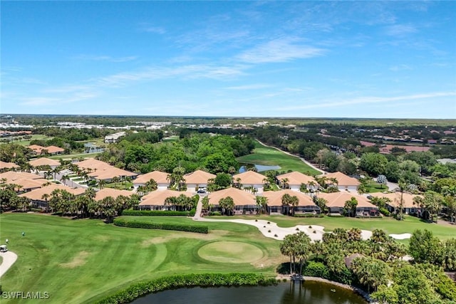 12732 Fox Ridge Dr, Bonita Springs, FL 34135 - birds eye view of property with a water view, golf course view, and a residential view